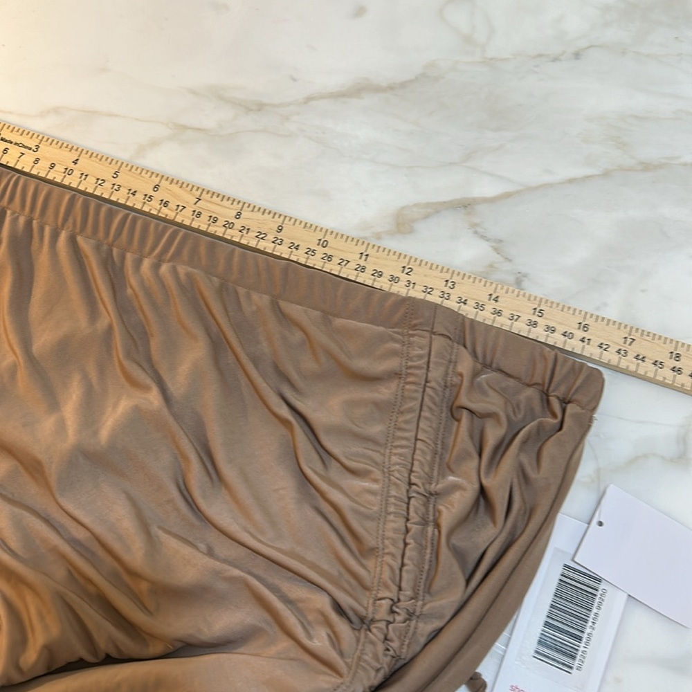 SHOESDAZZEL FLATTERING RUCHED SKIRT SIZE XXL BROWN NEW - Picture 9 of 12